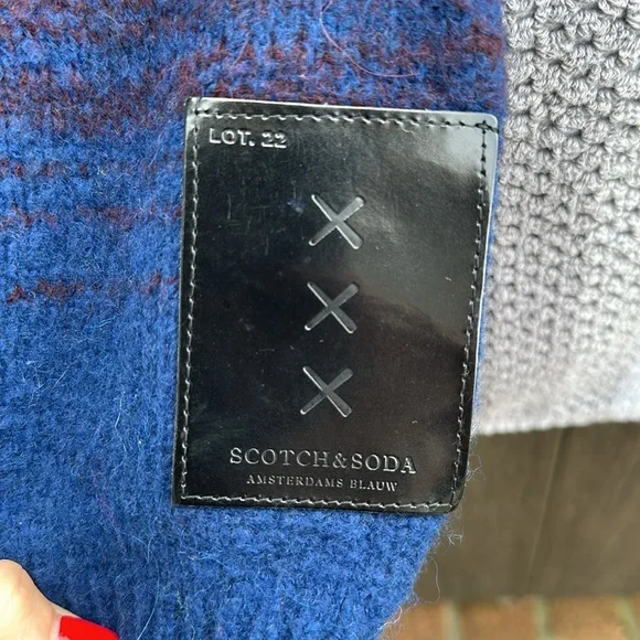 💚🧡💙Scotch & Soda alpaca blend sweater large green orange blue - Picture 13 of 13